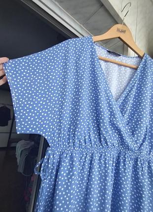 Милое платье василькового цвета 4