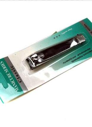 Кусачки для ногтей крупные черные с розой 8см no211h-bl-1 тм китай