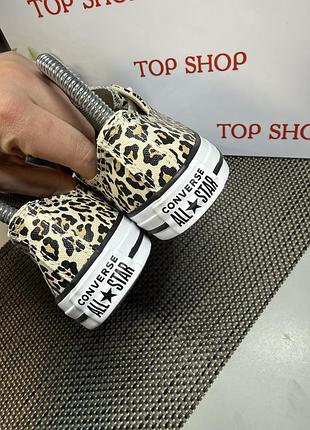 Оригінальні легкі кеди converse тваринний принт леопард 5