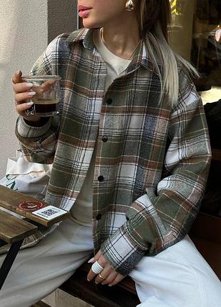 Жіноча трендова тепла рубашка