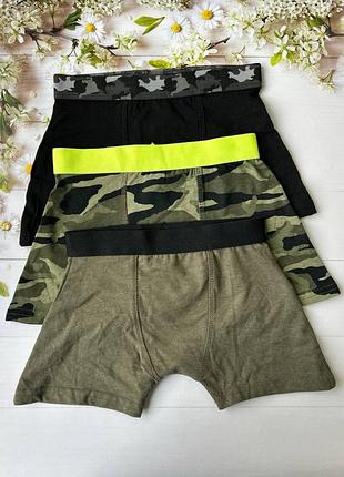 Трусики боксеры на мальчика однотонные (набор 3 шт) primark р.116 см (5-6 лет)