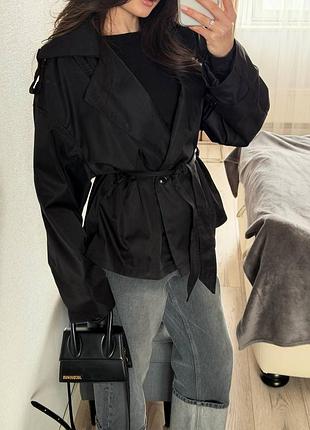 Весенний коттоновый тренч с поясом