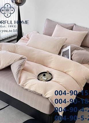 Постільна білизна муслін, простинь на резинці, двоспальний