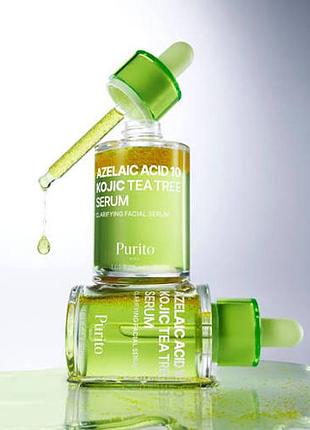 Purito seoul azelaic acid 10 kojic tea tree serum – сироватка проти акне з чайним деревом, азелаїновою та коєвою кислотами: