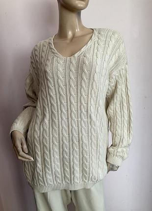 Прынмный бавовняний светр в коси/ xl/ brend benetton