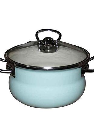 Каструля ем. 1,5л циліндрично-сферична бірюзовий (i83808) тм idilia