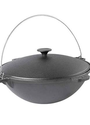 Казан чавунний 9л татарський з чавунною кришкою 0909 тм biol