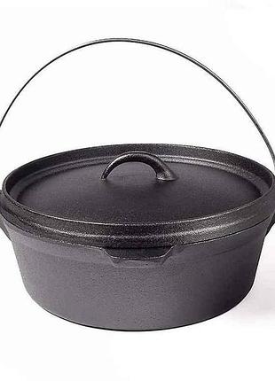 Казан чавунний 12л з чавунною кришкою кс12 тм biol