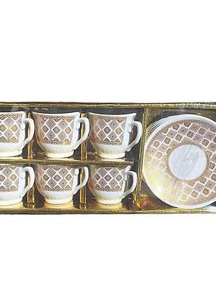 Набор кофейный 12пр. (чашка 100млблблюд.) ассорти 2965 тм китай
