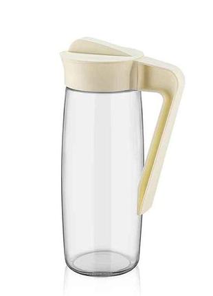 Глечик скляний 1,6л karefe овальний c-00242 асорті тм qlux