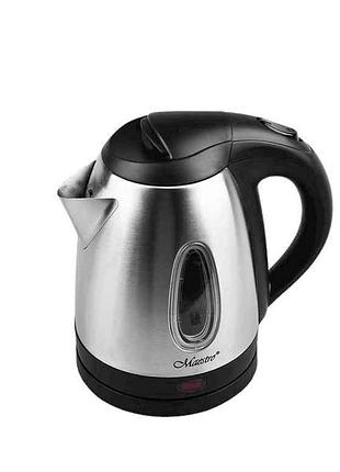 Электрочайник 2000вт 1,2л mr-046 металл (диск.) тм maestro