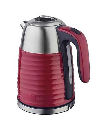 Электрочайник 1850-2200вт 1,7л mr-051-red металл (диск.) тм maestro