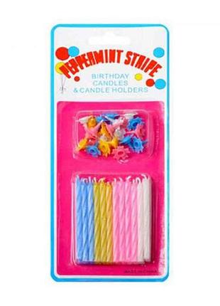 Набір свічок для торту 24шт/наб m48133 тм stenson