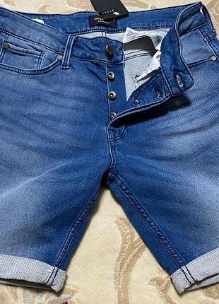 Синие и черные джинсовые шорты jack &amp; jones