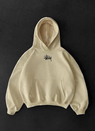 Чоловіче худі stussy в бежевому кольорі
