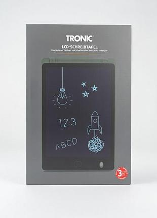 Lcd-планшет для рисования tronic schreibtafel детский 8.5–10" зеленый корпус без бумаги кнопка стирания