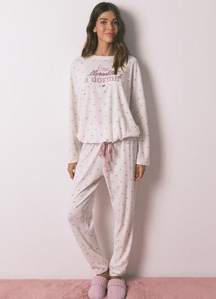 Піжама жіноча women’s secret розмір l в сердечка довгий рукав