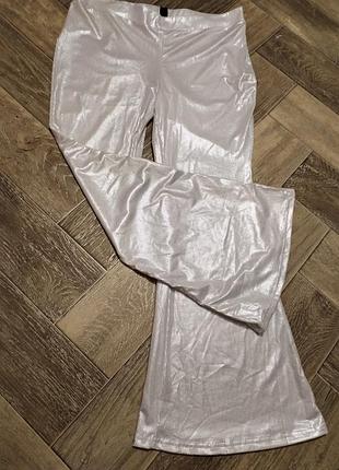 Брюки клеш блестящие 3