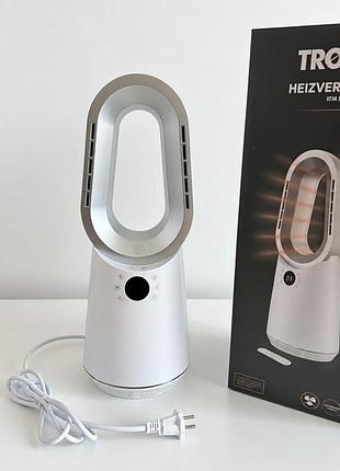 Безлопастной тепловентилятор tronic, 1200 вт, led подсветка, пульт ду, регулировка температуры