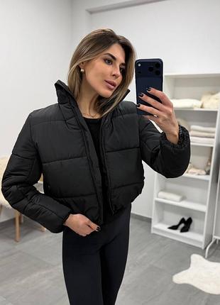 Жіноча куртка на весну, весняна куртка коротка, жіноча курточка на весну, жіночий пуховик на весну, весняна курточка, весняний пуфер з кишенями