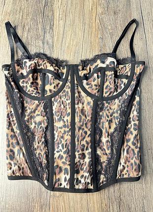 Косет сіточка з чашечками shein леопардовий рр m