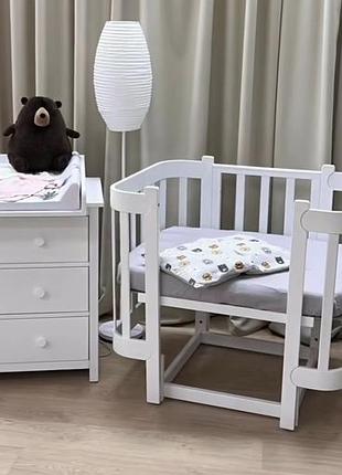 Дитяче ліжко від «мама вколихала» з розширенням та двома матрацами в комплекті