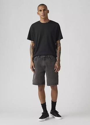 Чоловічі джинсові шорти levi’s 454 relaxed fit, нові чорні шорти левайс