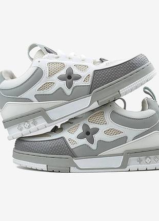 Louis vuitton skate sneaker white grey 40 (7 us) 7