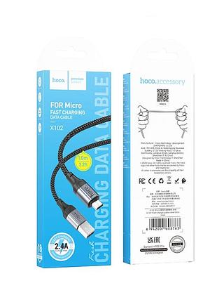 Кабель usb hoco x102 micro 2.4a 2
