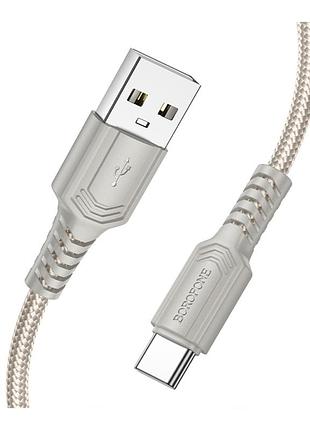 Кабель usb borofone bx116 type-c 3a 8