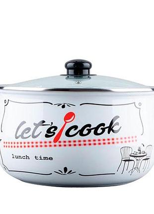 Давайте готувати (біла) gt-t-124-lcw каструля gusto 24 см, 5,7 л