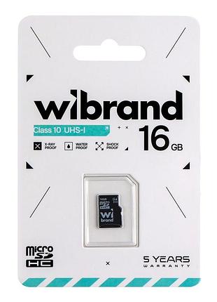 Карта памяти wibrand microsdhc 16gb uhs-1 10 class