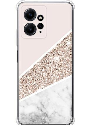 Чехол силикон с усиленными углами на телефон xiaomi redmi note 12 4g пастельный мрамор "4342sp-3021-58250"