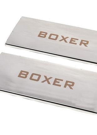 Накладки на пороги carmos v1 для peugeot boxer 2006-2025 2шт хромированные самоклеящиеся из нержавеющей ve-33