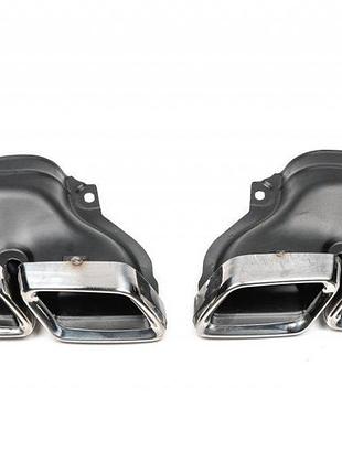 Насадки на глушитель gle63 amg mercedes gle ml сlass w166 хромированные двойные из нержавеющей стали для ve-33