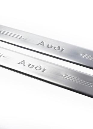 Накладки на дверні пороги carmos для audi tt 1999-2014 2шт хромовані захисні накладки для авто з нержаві ve-33