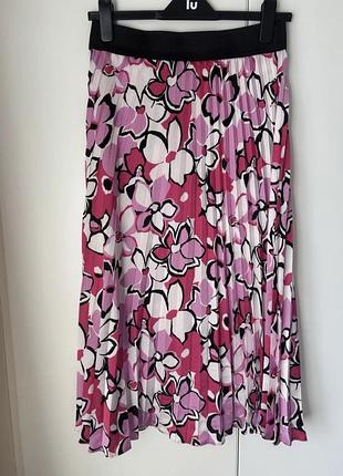 Юбка миди атласная, размер м
