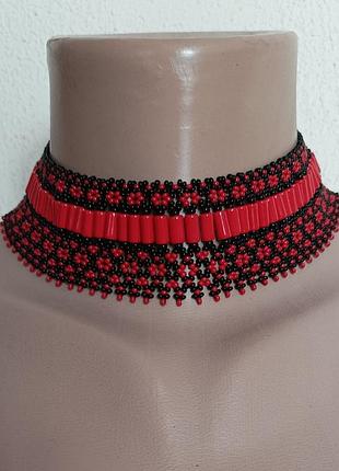 Силка с трубочками красно-черная