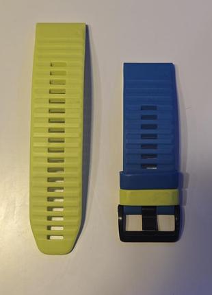 Оригінальний силіконовий ремінець garmin 26 mm жовто-блакитний
