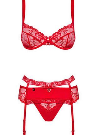 Оригінальний новий червоний сексуальний бюстгальтер без паралону від obsessive.