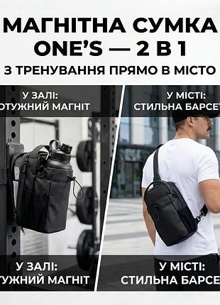 Магнитная сумка для бутылки one's: спортивная сумка с магнитом для спортзала и борсетка через плечо