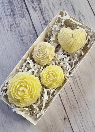 Свічки ручної роботи ароматичні, подарунковий набір свічок ручної роботи