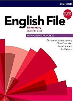 Підручник english file fourth edition elementary student's book with online practice