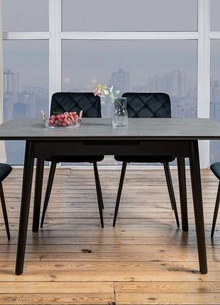 Керамический стол tm-87 гриджио латте + чёрный