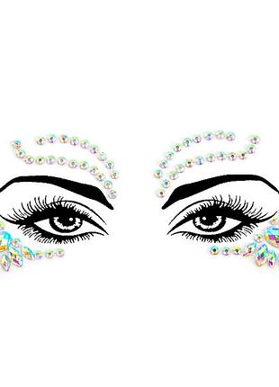 Стрази для макіяжу для обличчя one size перламутровий