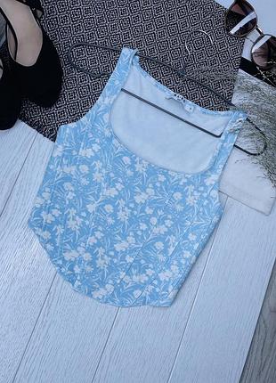 Короткий топ na-kd m трикотажний топ в принт корсетний топ