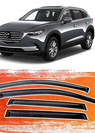 Дефлекторы боковых окон mazda cx-9 мазда цх 9 с 2017- ветровики