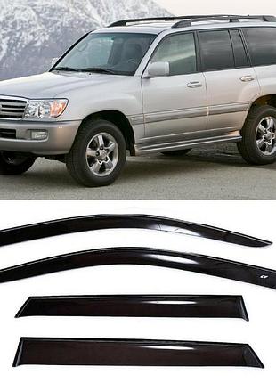 Дефлектори бічних вікон toyota land cruiser toyota ленд крузер 100 5 дверей 1998-2007 вітровики