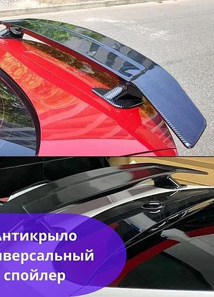 Антикрыло универсальный спойлер dacia logan дачия логан для крышки багажника черный глянец