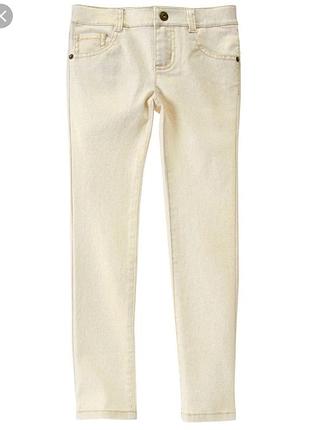 Штани джинси скінні для дівчинки 5 л crazy8. джинси скінні штани золотисті